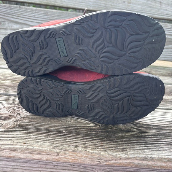 L.L. Bean womens leather gortex lace up shoes red brown 6 - Picture 6 of 6